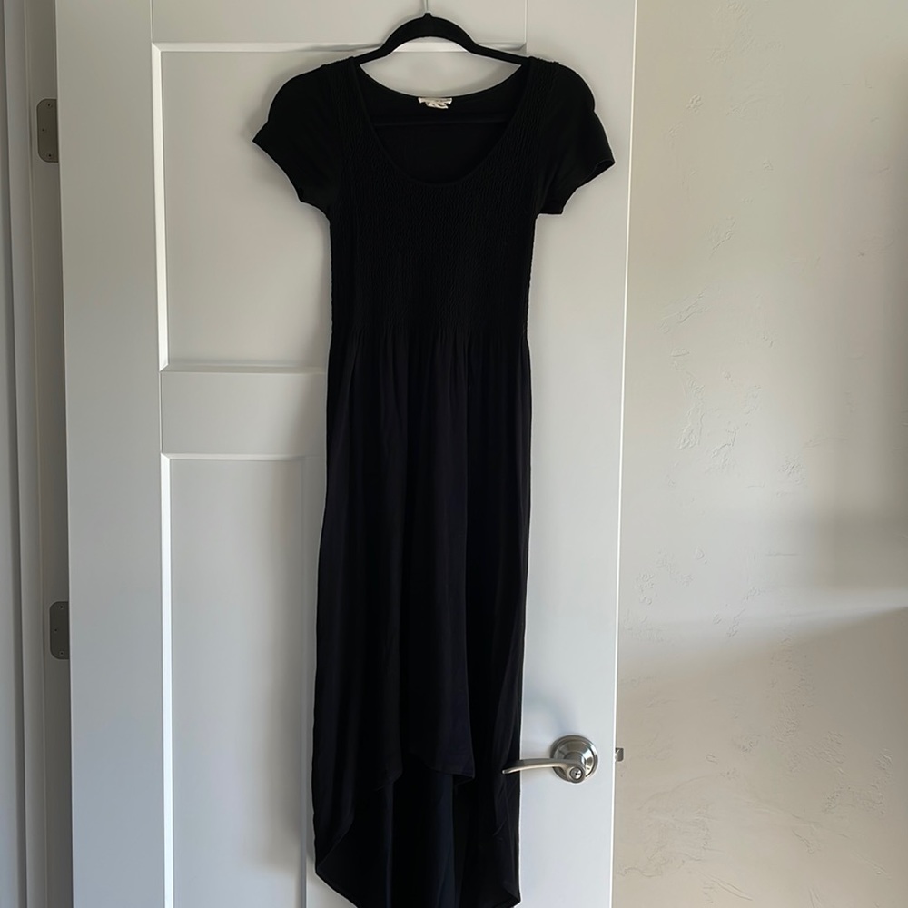 Black high-low dress, stretchy on top - never worn
